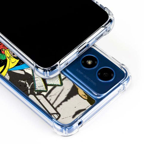 DC Comics Batman and Robin Vintage Action Pose Moto G 5G (2024) Clear Case